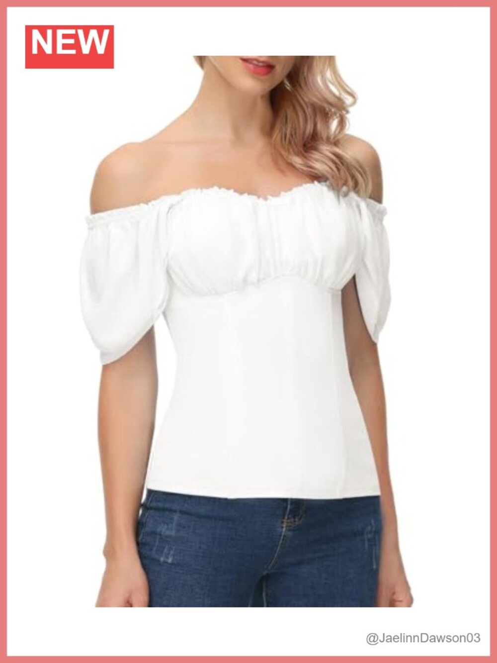 Off Shoulder Peasant Blouse Women Renaissance Pirate Top
